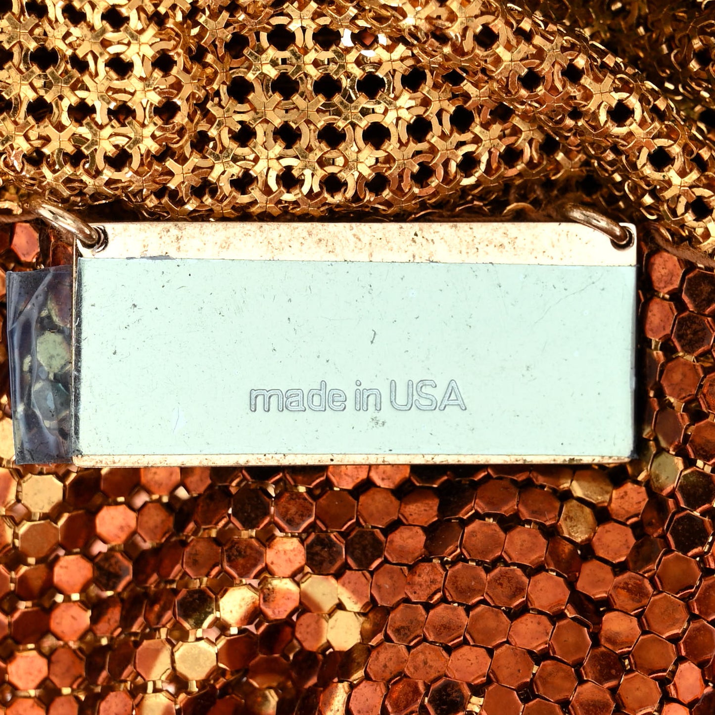 Monogram Mesh Metal Frances Gold