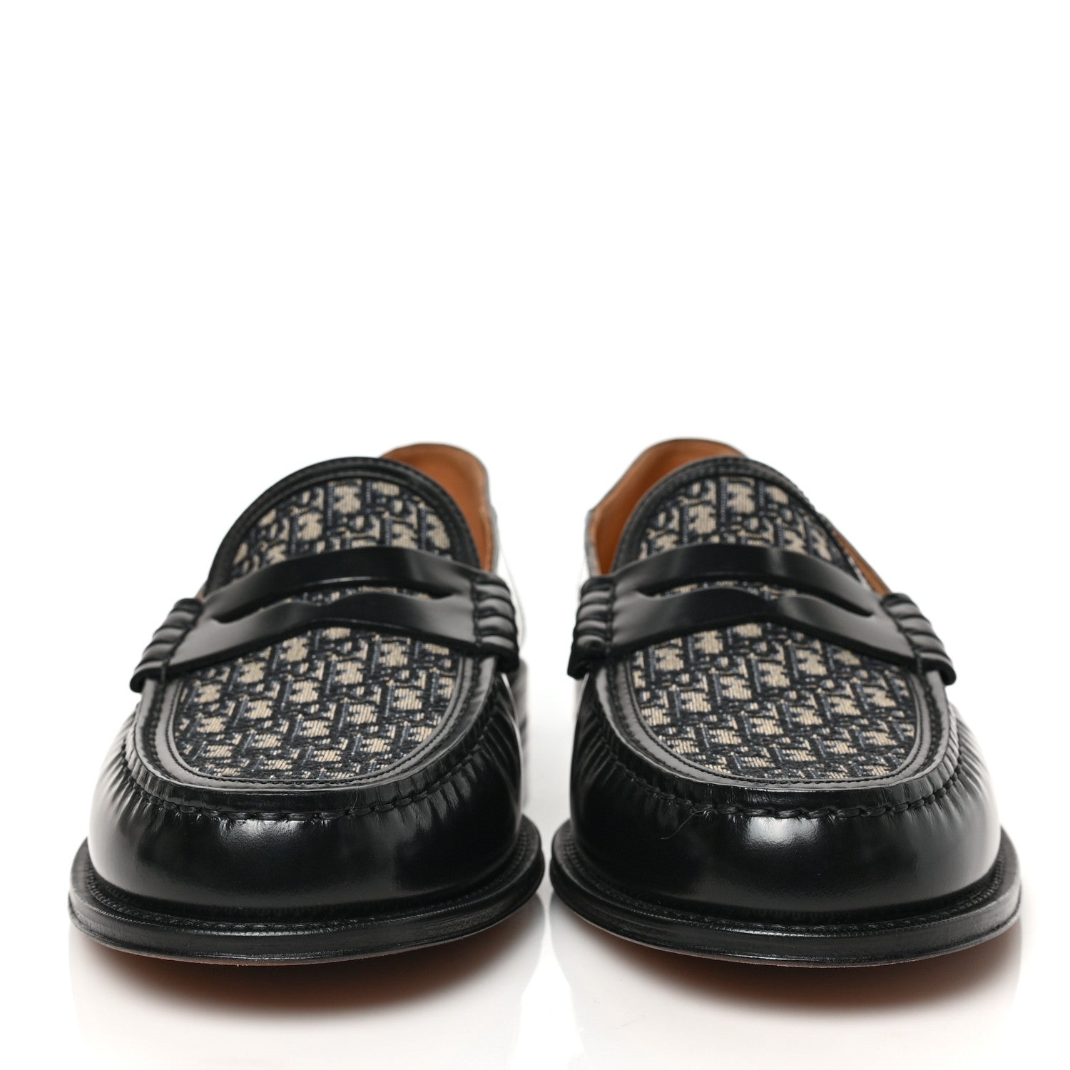 Christian Dior Smooth Calfskin Oblique Blake Loafers 40 Black 2 of 9