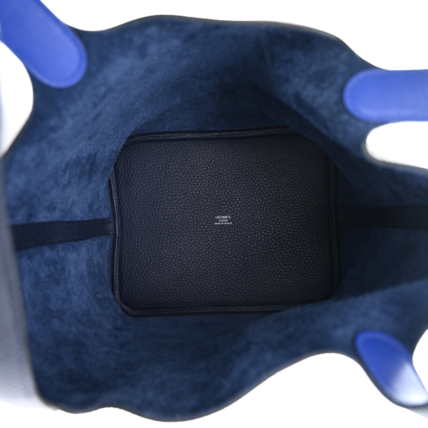 Hermes Taurillon Clemence Swift Eclat Picotin Lock 22 MM Bleu Nuit Bleu Electrique 5 of 10