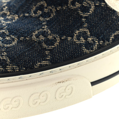 Gucci New Denim GG Monogram Mens 1977 Tennis Slip On Sneakers 9.5 Blue Tea Mystic White 8 of 10