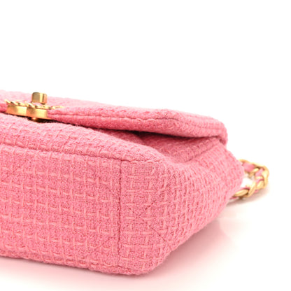 Chanel Metallic Tweed Quilted Medium Chanel 19 Flap Pink 9 of 9