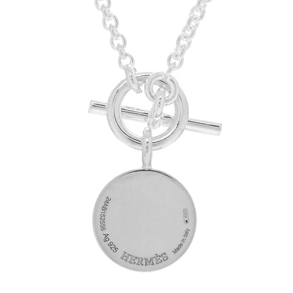 Hermes Sterling Silver Amulettes H Confettis Pendant Necklace 3 of 4