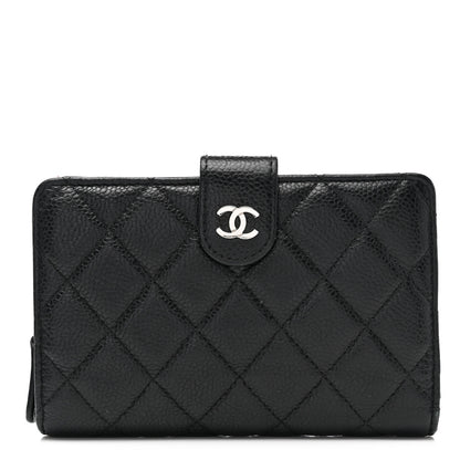 Chanel Caviar Quilted CC French Wallet Black 1 of 8