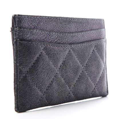 Chanel Iridescent Caviar Quilted Card Holder Black 3 of 9