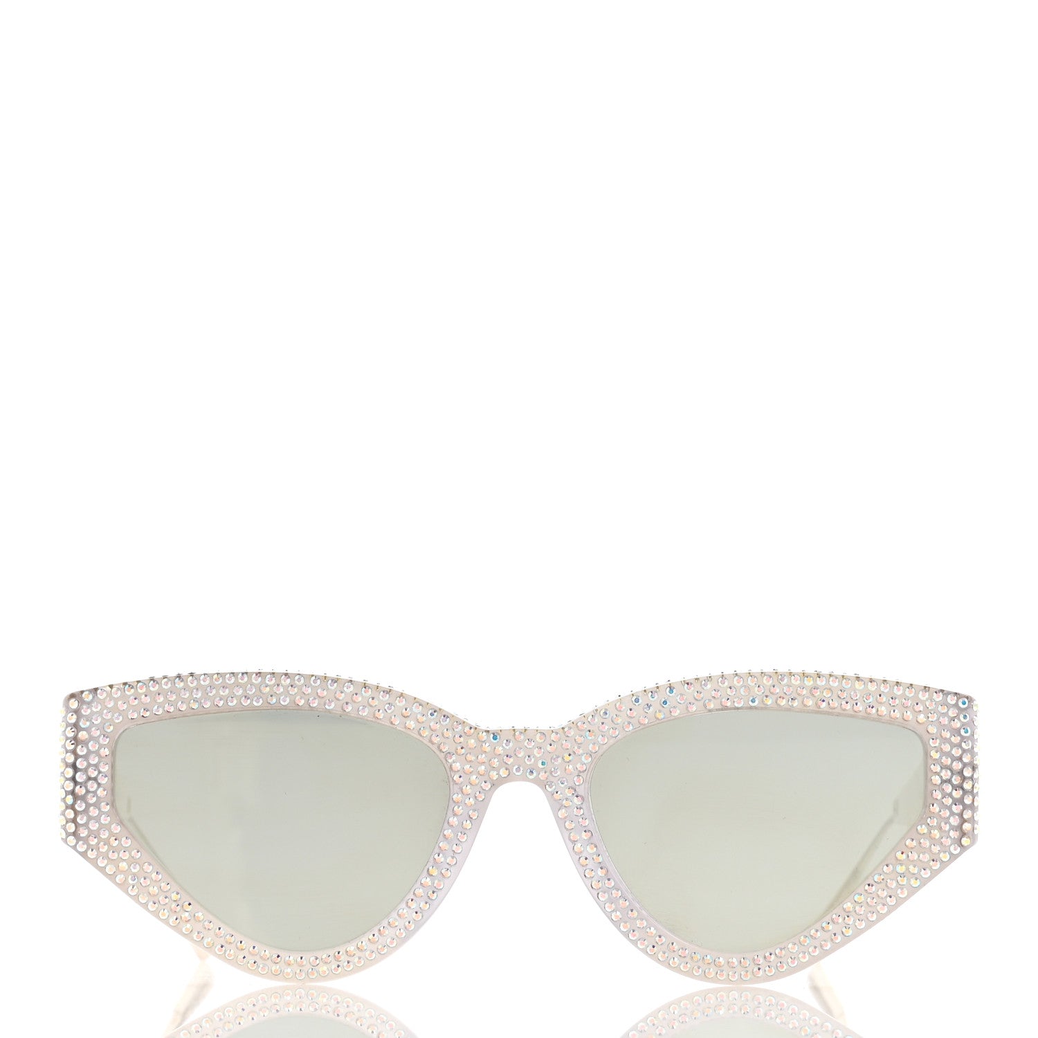 Christian Dior Acetate Crystal CatStyleDior1S Sunglasses Silver 2 of 9