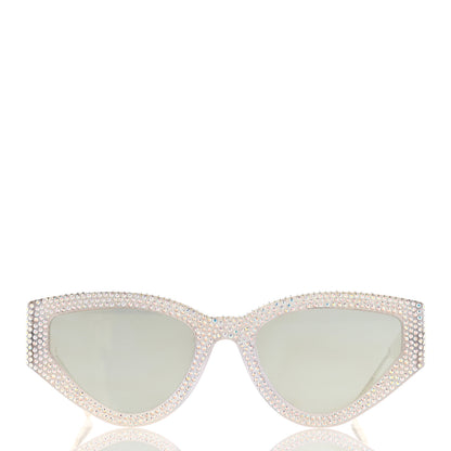 Christian Dior Acetate Crystal CatStyleDior1S Sunglasses Silver 2 of 9