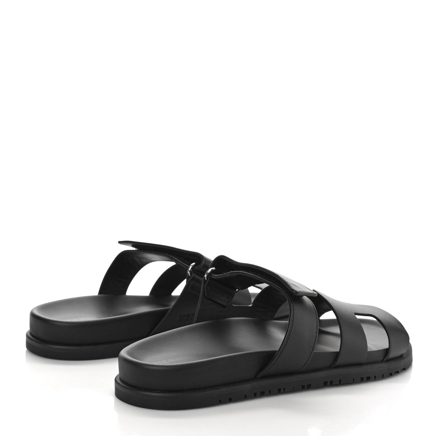 Hermes Calfskin Womens Chypre Sandals 41 Black 3 of 10