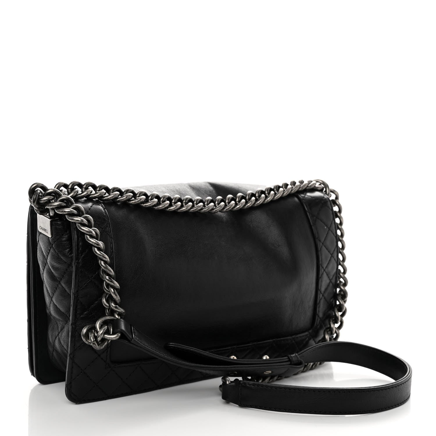 Chanel Calfskin New Medium Boy Reverso Flap Black 3 of 10