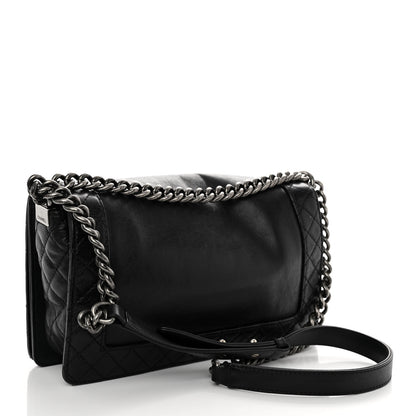Chanel Calfskin New Medium Boy Reverso Flap Black 3 of 10