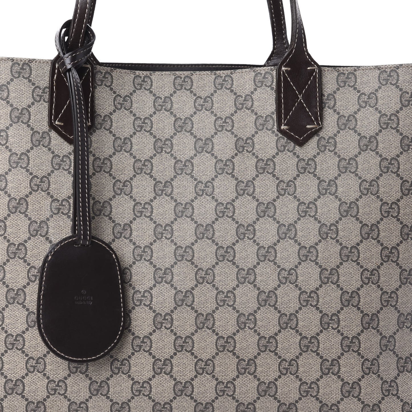 Calfskin GG Supreme Monogram Medium Reversible Tote Brown