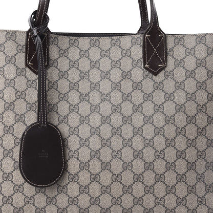 Gucci Calfskin GG Supreme Monogram Medium Reversible Tote Brown 14 of 17