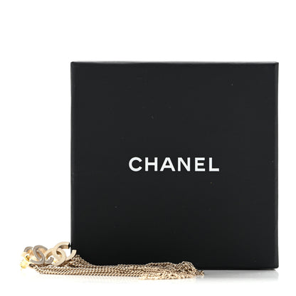 Chanel Metal CC Multi Strand Chain Drop Earrings Gold 5 of 5