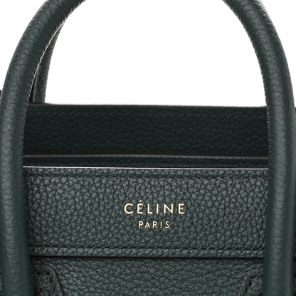 Celine Drummed Calfskin Nano Luggage Amazone 5 of 10