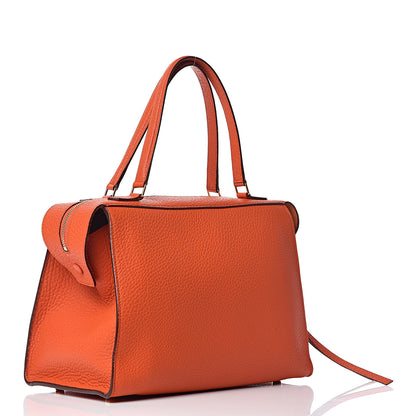 Celine Bullhide Calfskin Small Ring Handbag Burnt Orange 3 of 10
