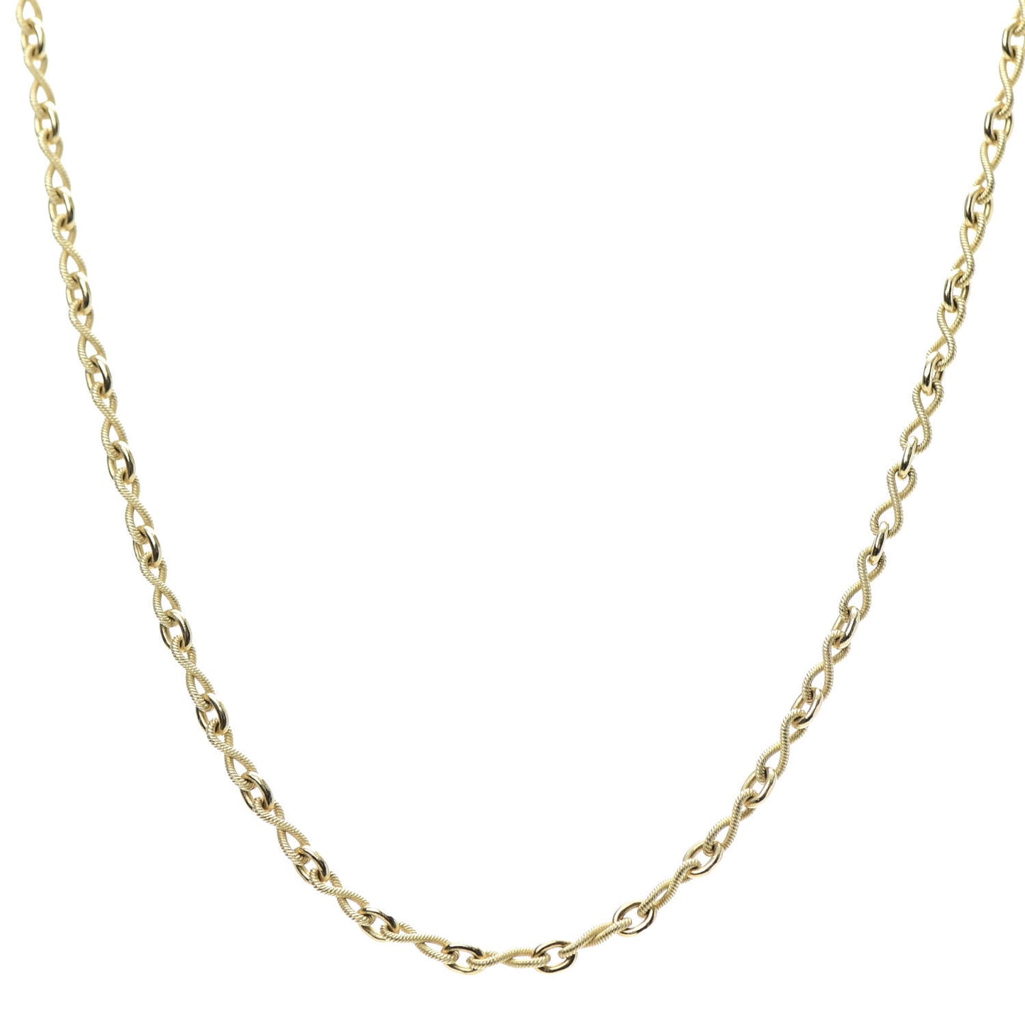 18K Yellow Gold Infinity Link Chain Necklace