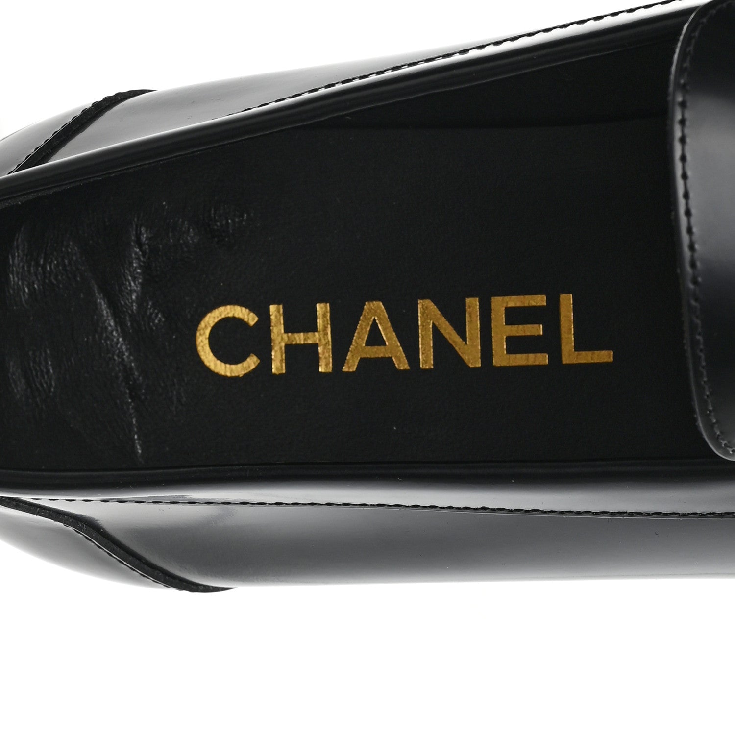 Chanel Calfskin Metal CC Loafers 40.5 Black 6 of 10