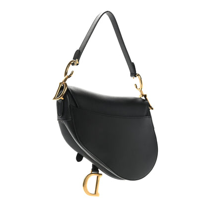 Christian Dior Grained Calfskin Saddle Bag Black 3 of 11