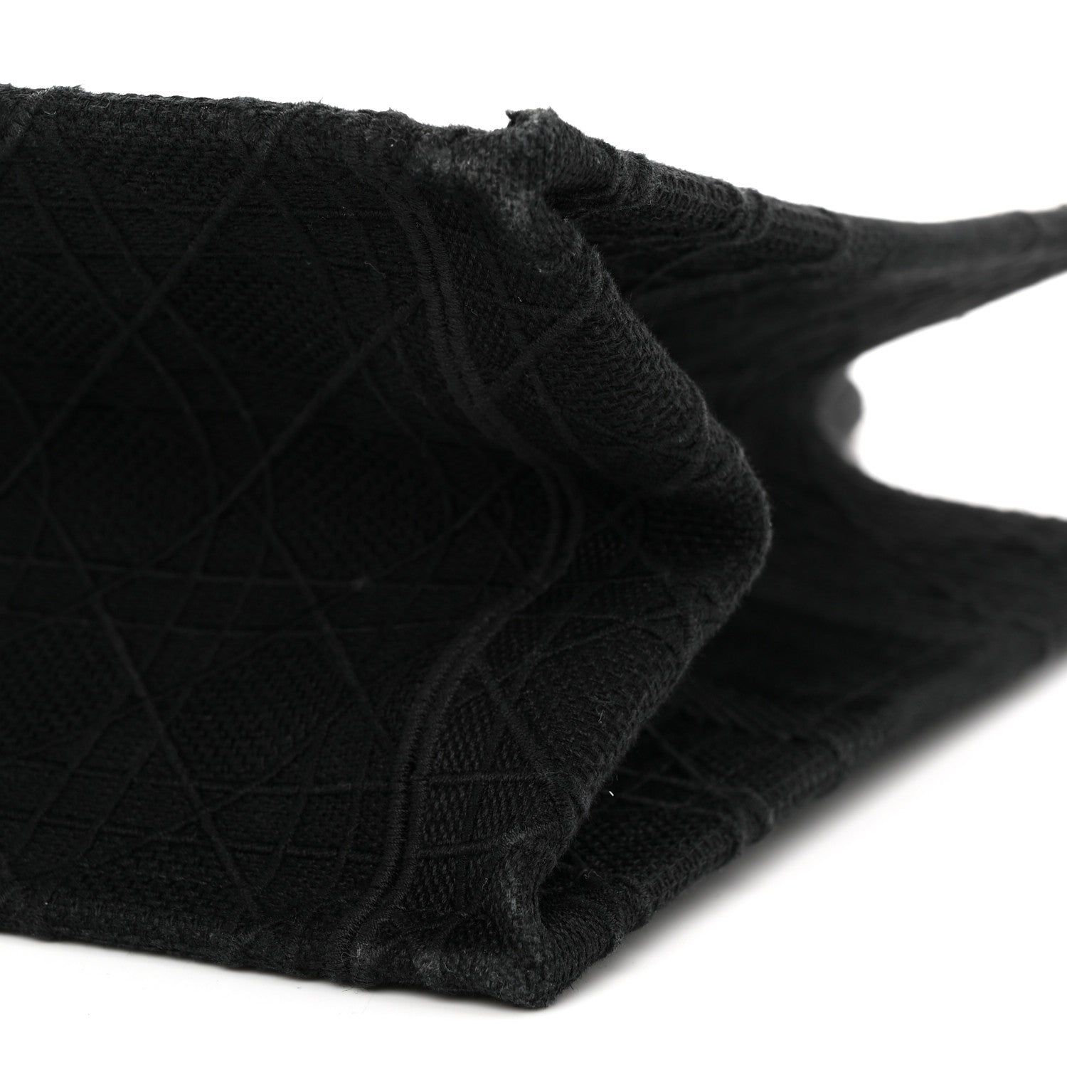 Christian Dior Canvas Embroidered Cannage Medium Book Tote Black Multicolor 10 of 12