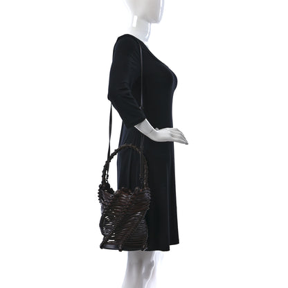 Loewe Calfskin Woven Espiral Bucket Chestnut 2 of 11