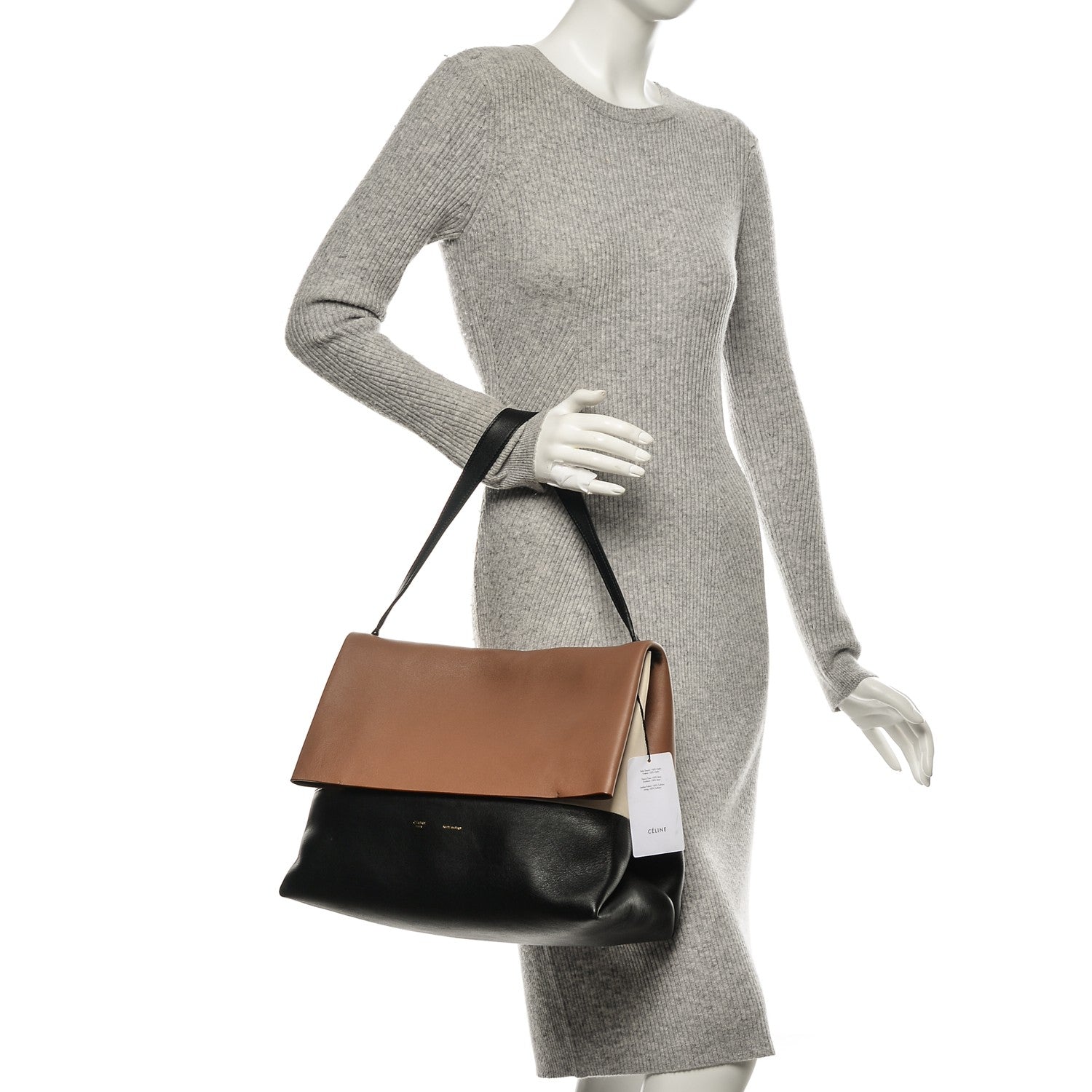 Celine Calfskin All Soft Shoulder Bag Tan 2 of 7