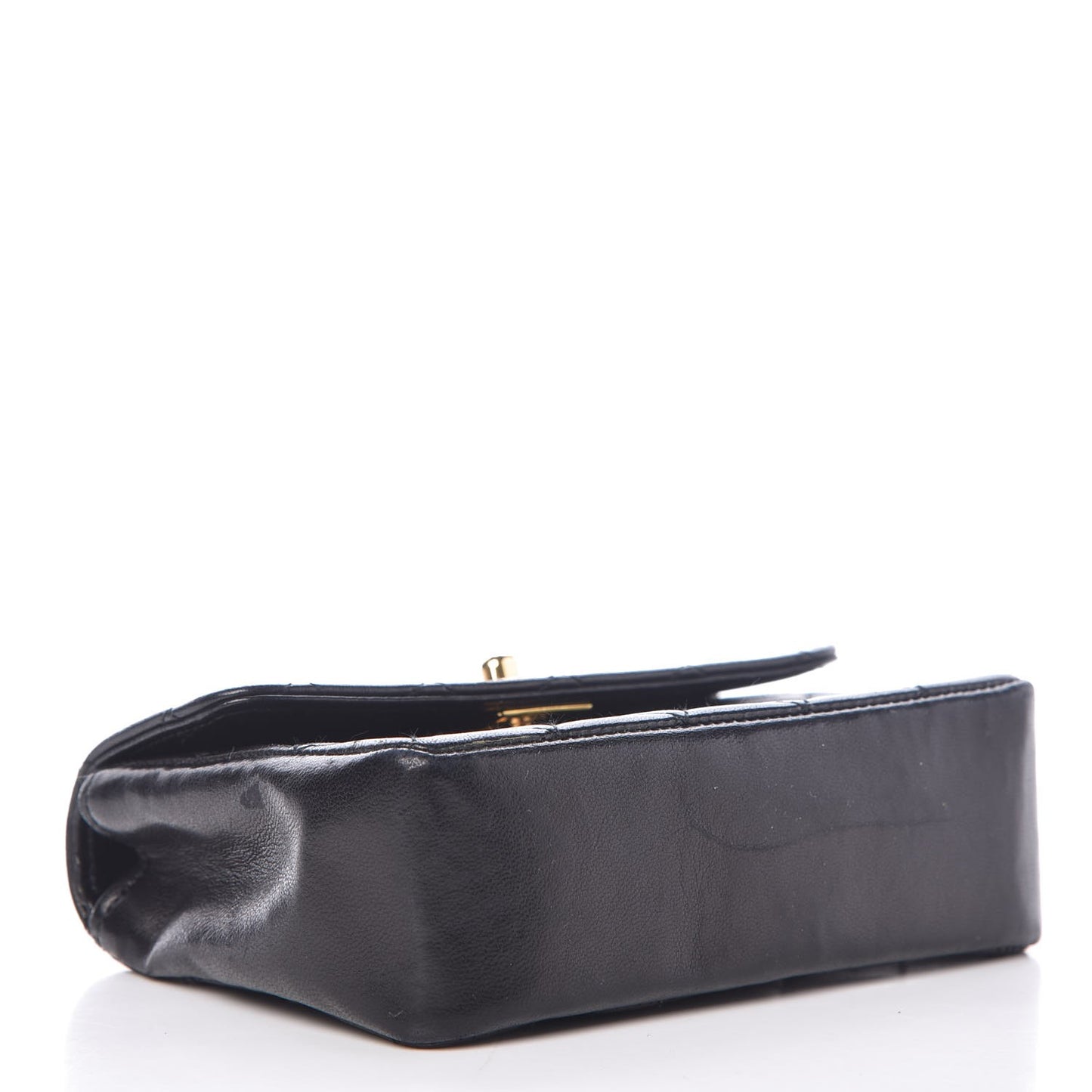 Lambskin Quilted Extra Mini Flap Black