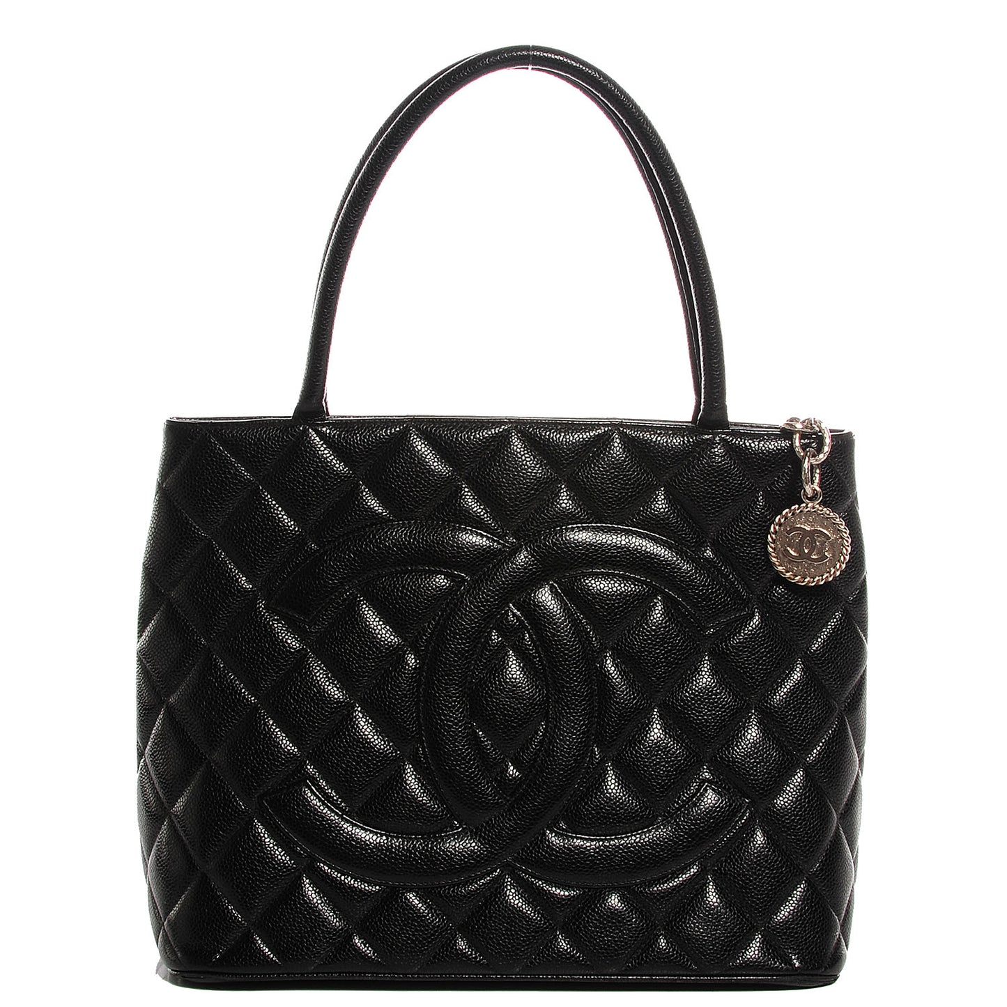 Caviar Medallion Tote Black