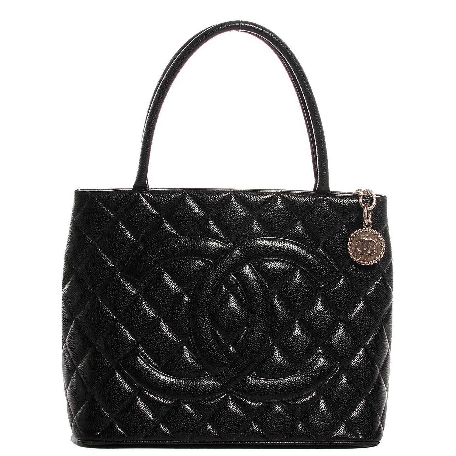 Chanel Caviar Medallion Tote Black 1 of 7