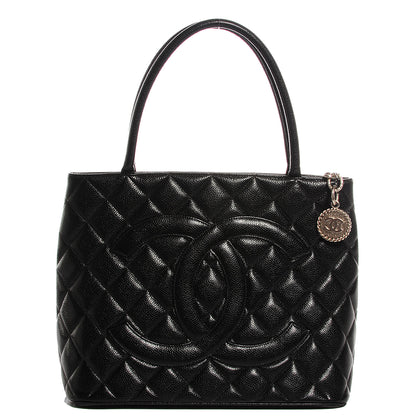 Chanel Caviar Medallion Tote Black 1 of 7