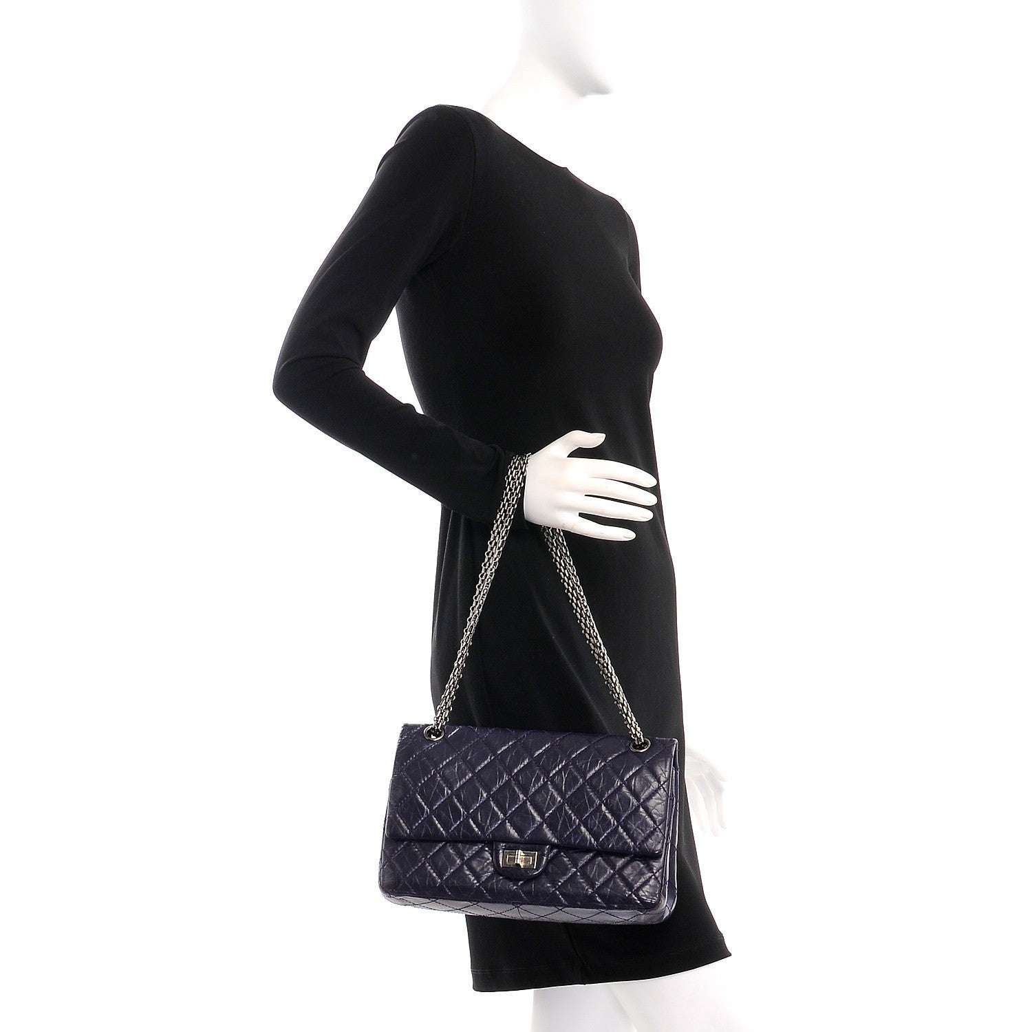 Chanel Aged Calfskin Quilted 2.55 Reissue 226 Flap Dark Purple 3 of 11