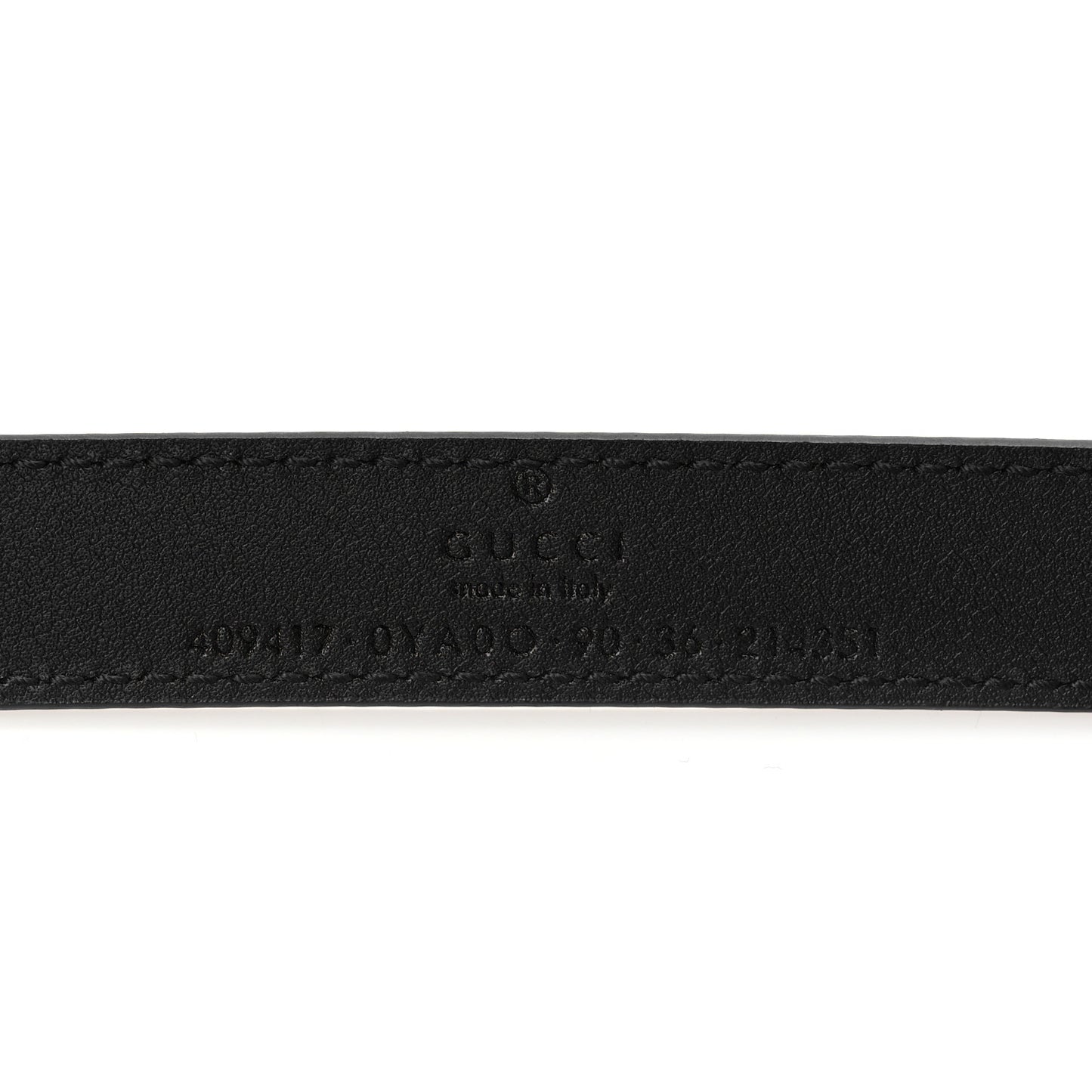 Plutone Calfskin Double G 20mm Belt 90 36 Black