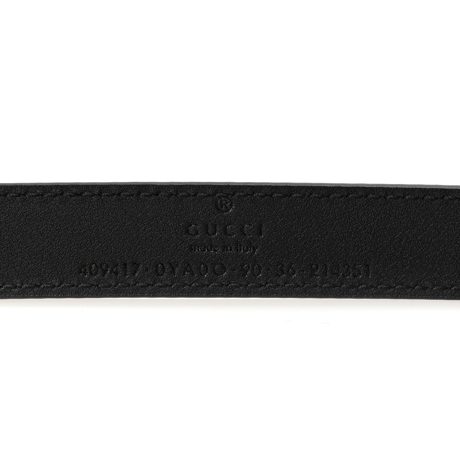 Gucci Plutone Calfskin Double G 20mm Belt 90 36 Black 4 of 6