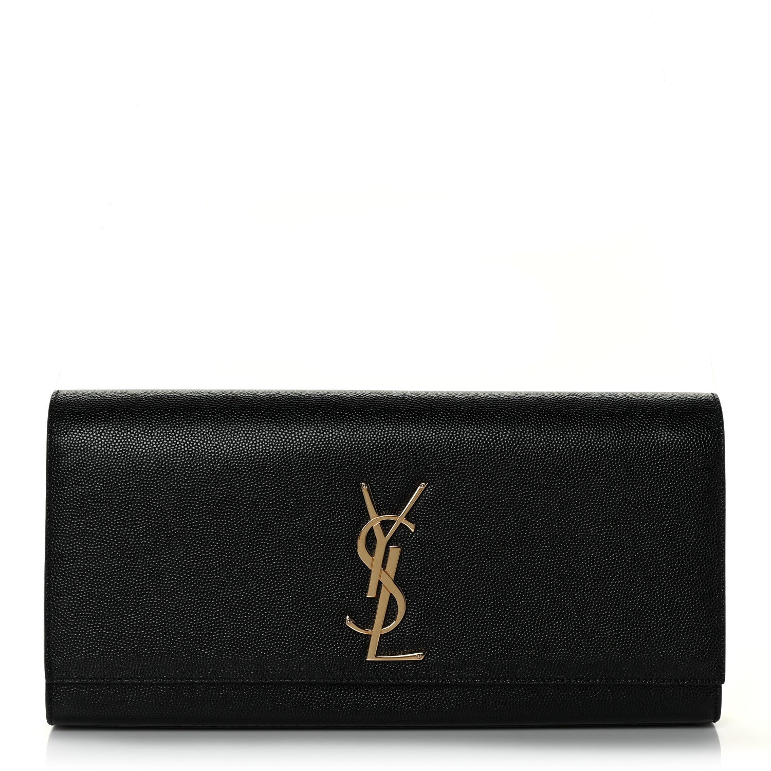 Saint Laurent Grain De Poudre Monogram Cassandre Clutch Black 1 of 11