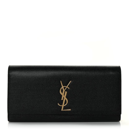 Saint Laurent Grain De Poudre Monogram Cassandre Clutch Black 1 of 11