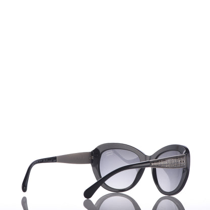 Chanel Polarized Butterfly Signature Sunglasses 5346 Black 4 of 7