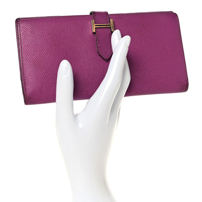 Hermes Epsom Bearn Gusset Wallet Tosca 2 of 14