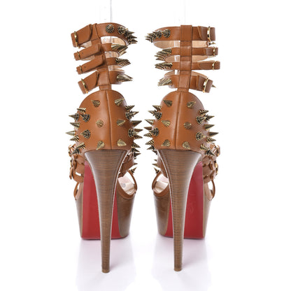 Christian Louboutin Calfskin Botticellita 160 Sandals 38 Brown 6 of 14