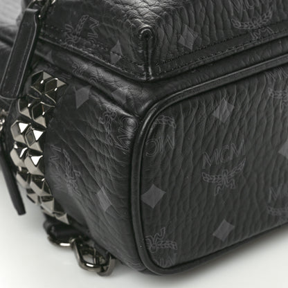 MCM Visetos Side Stud X-Mini Stark Bebe Boo Backpack Black 9 of 10
