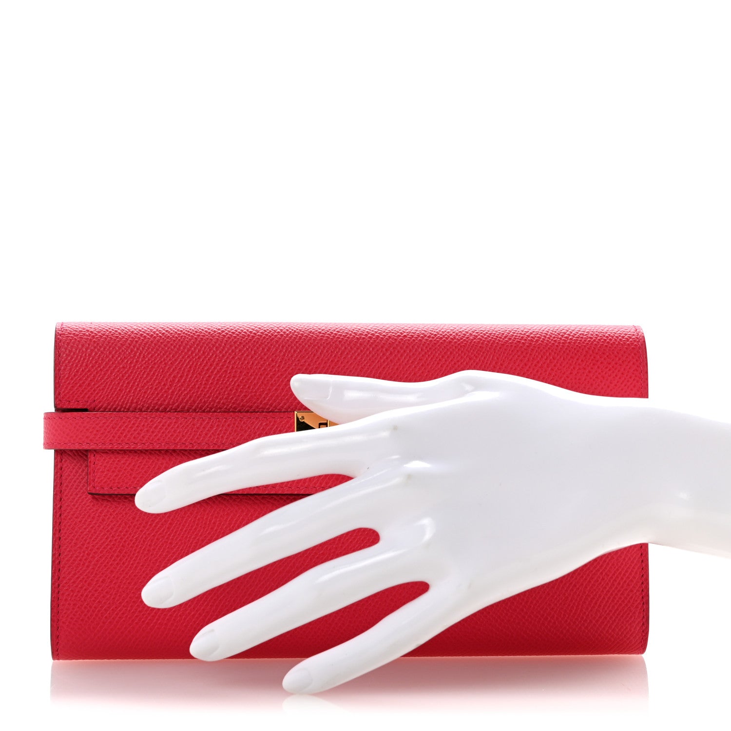 Hermes Epsom Kelly Longue Wallet Rose Extreme 2 of 11
