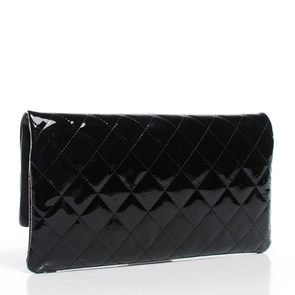 Chanel Patent Calfskin Quilted Beauty CC Clutch Black 3 of 7