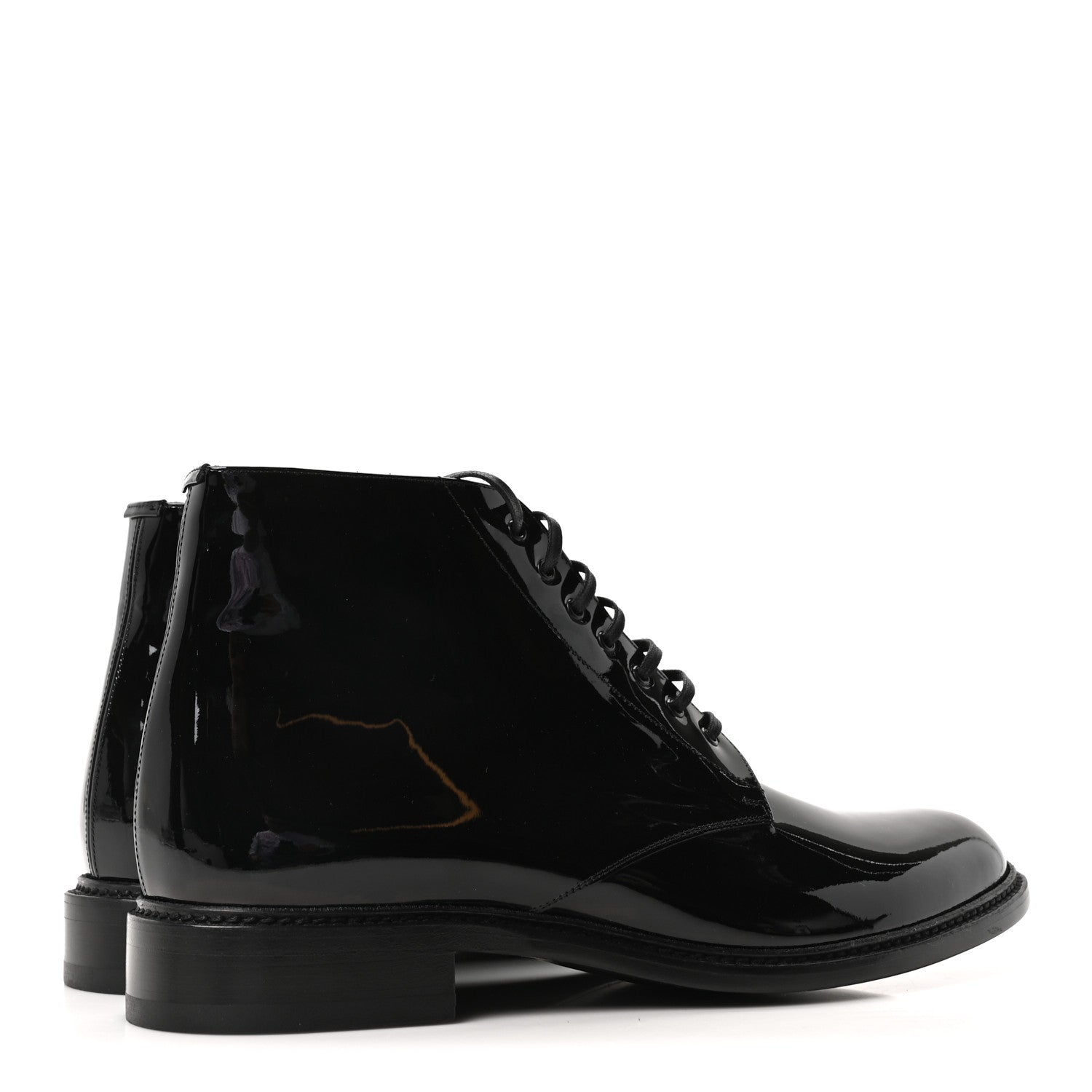 Saint Laurent Vernice Grupy Mens Army 20 Lace Up Boots 45 Black 5 of 9