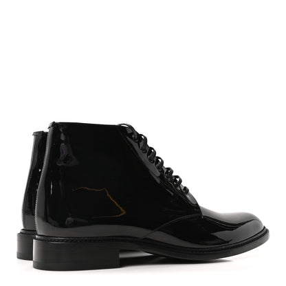 Saint Laurent Vernice Grupy Mens Army 20 Lace Up Boots 45 Black 5 of 9