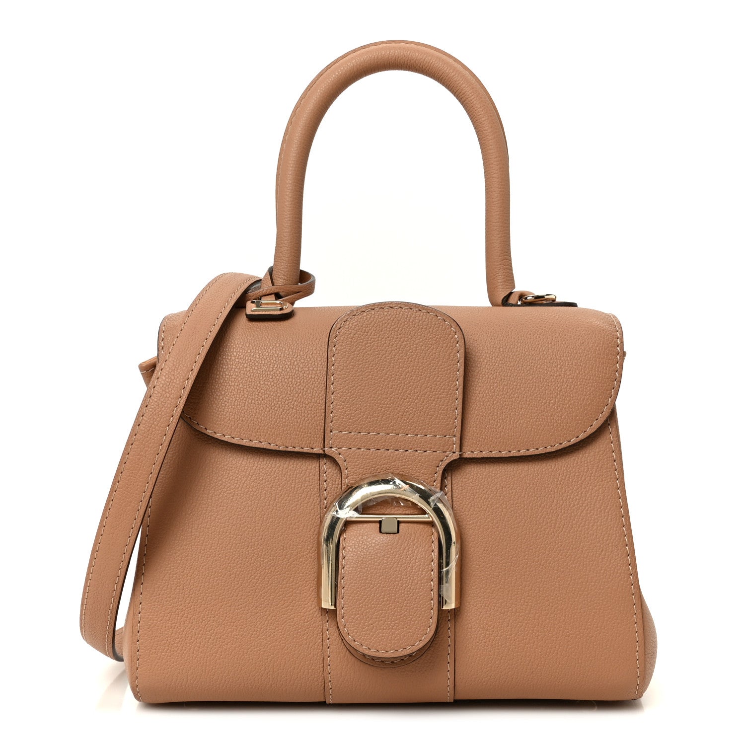 Delvaux Grained Calfskin Mini Brillant Satchel Natural 1 of 13