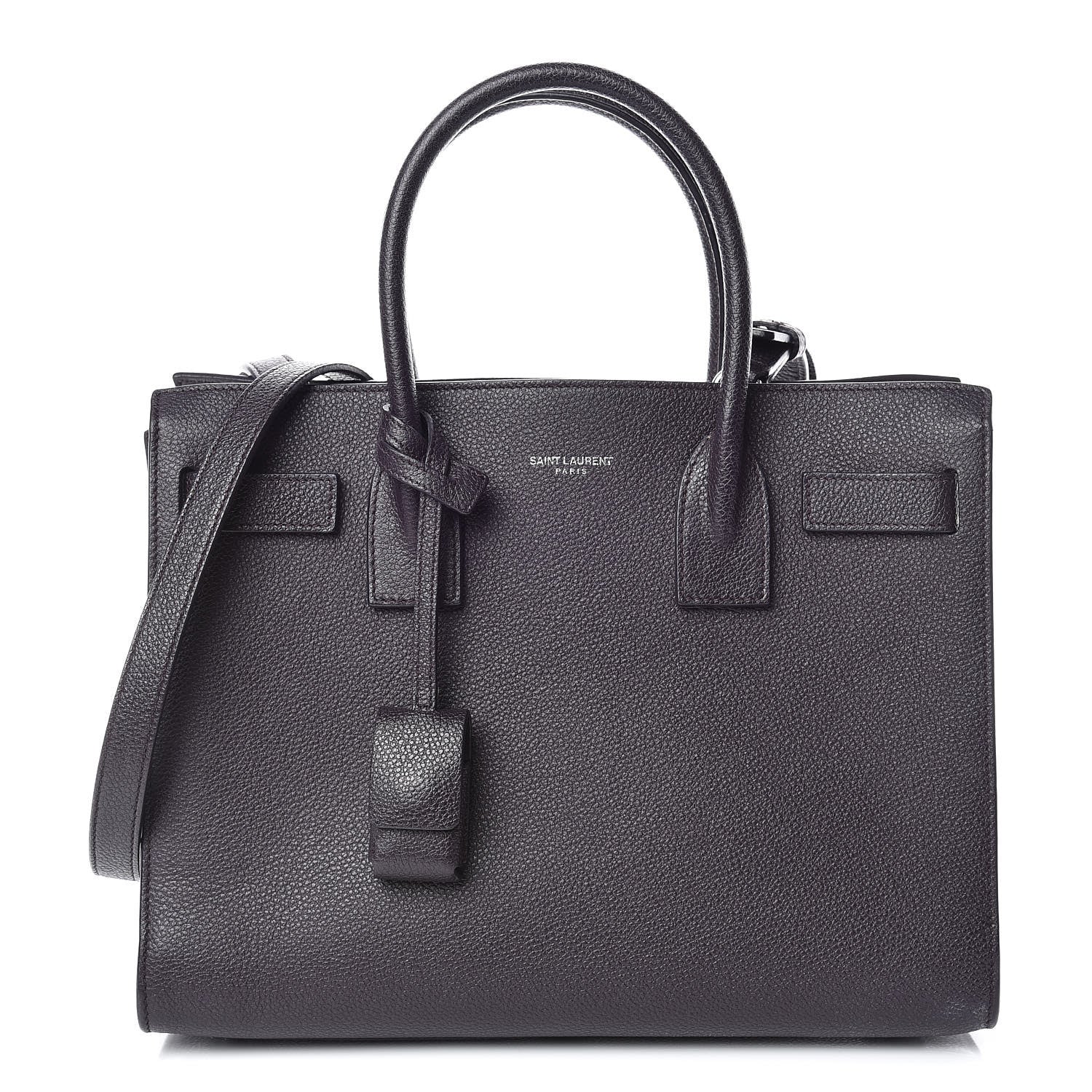 Saint Laurent Grained Calfskin Baby Sac De Jour Deep Purple 1 of 24