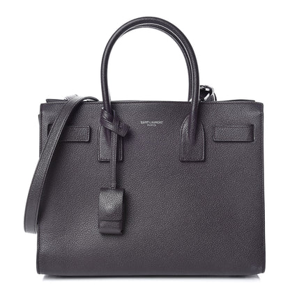 Saint Laurent Grained Calfskin Baby Sac De Jour Deep Purple 1 of 24