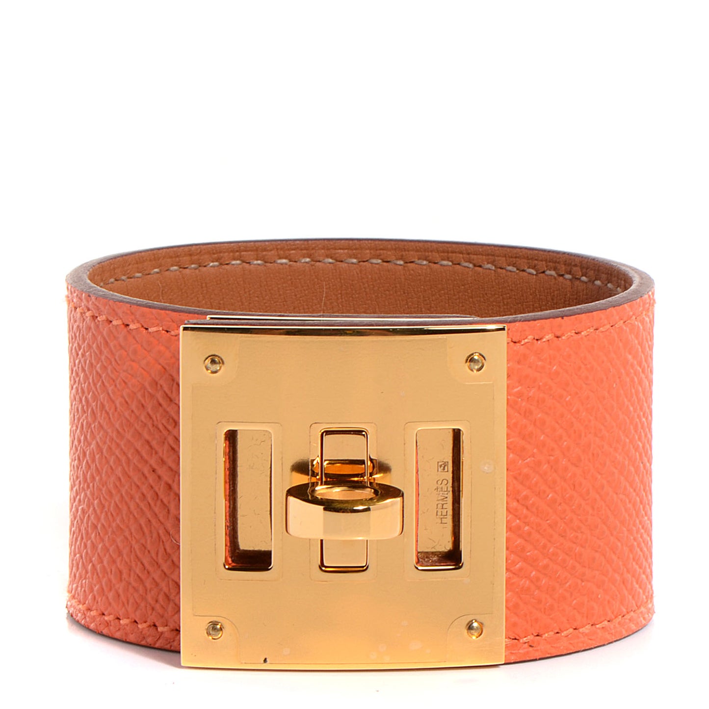 Epsom Kelly Dog Bracelet Orange