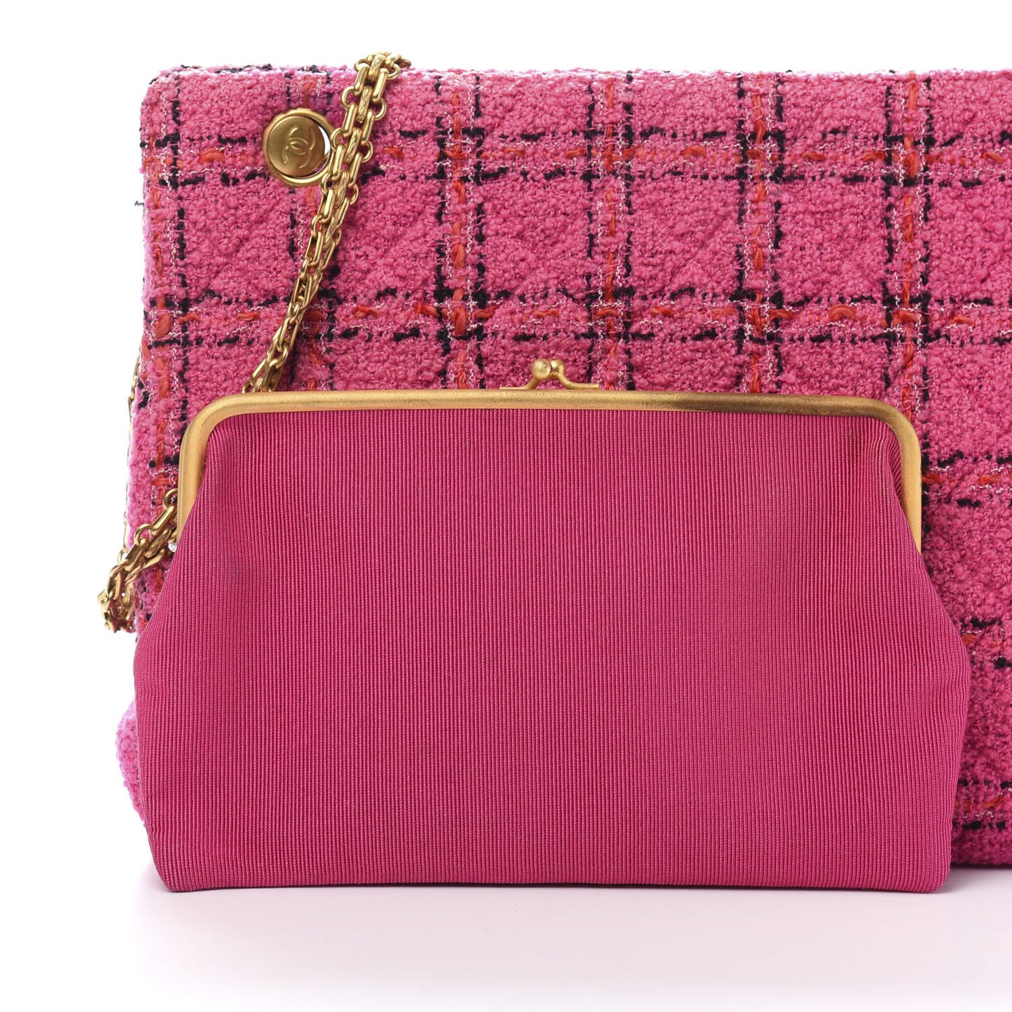 Tweed Crossbody Bag Pink