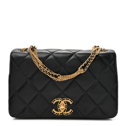 Chanel Lambskin Quilted On And On Small Chain Flap Black 1 of 15