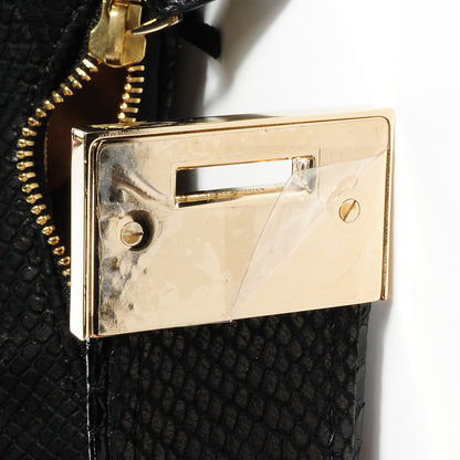 Jimmy Choo Elaphe Snakeskin Roxie Hobo Black 8 of 9