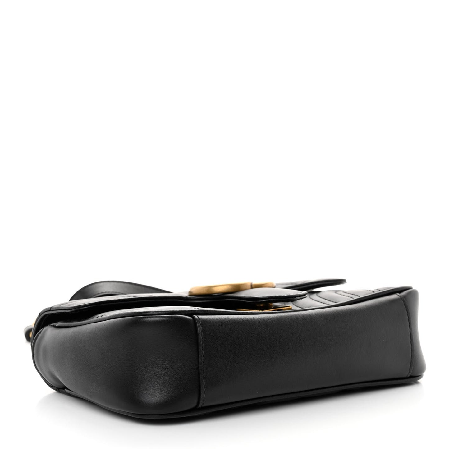 Calfskin Matelasse Mini GG Marmont Shoulder Bag Black