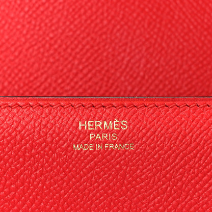 Hermes Epsom Cherche Midi Clutch Rouge Tomate 6 of 9